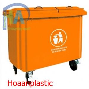 Thùng rác nhựa công nghiệp 660L