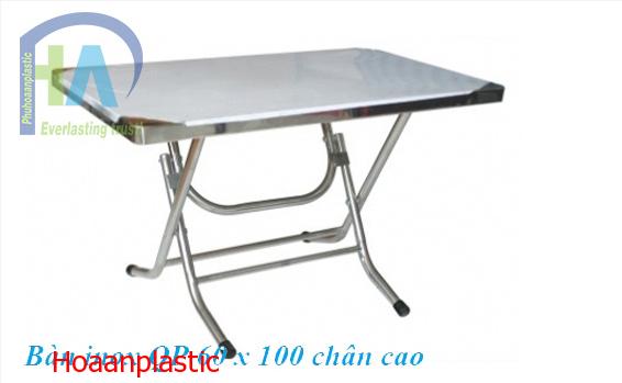 Bàn INOX QP 60 x 100 cm chân cao